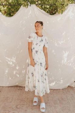 Henly Wisteria Smocked Midi Dresses