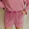 Henly *Pink Punch Sweat Shorts In Fuchsia
