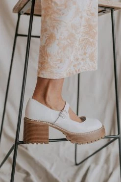 Henly Natania Maryjane Loafer In White Malta Shoes