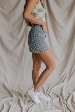 Henly Flower Fields Denim Short In Blue