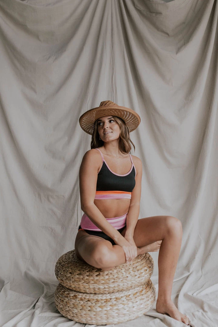 Henly Baja Block Swim TOP In Black