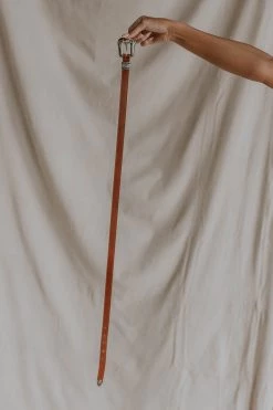 Henly Skinny Leather Belt In Brown