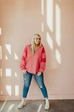 Henly Tops Free People Callisto Henley In Hot Berry